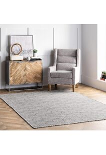 Scandi Grey Flatweave Wool Rug