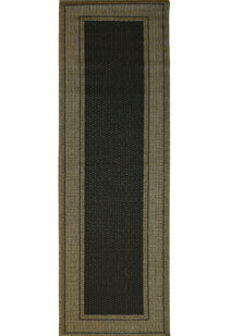 Soleil Beige Border Flatweave Rug