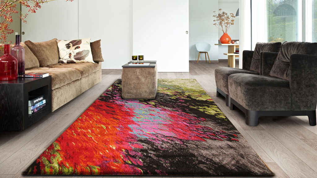 Adobe Abstract Rug, Multi Coloured Rugs