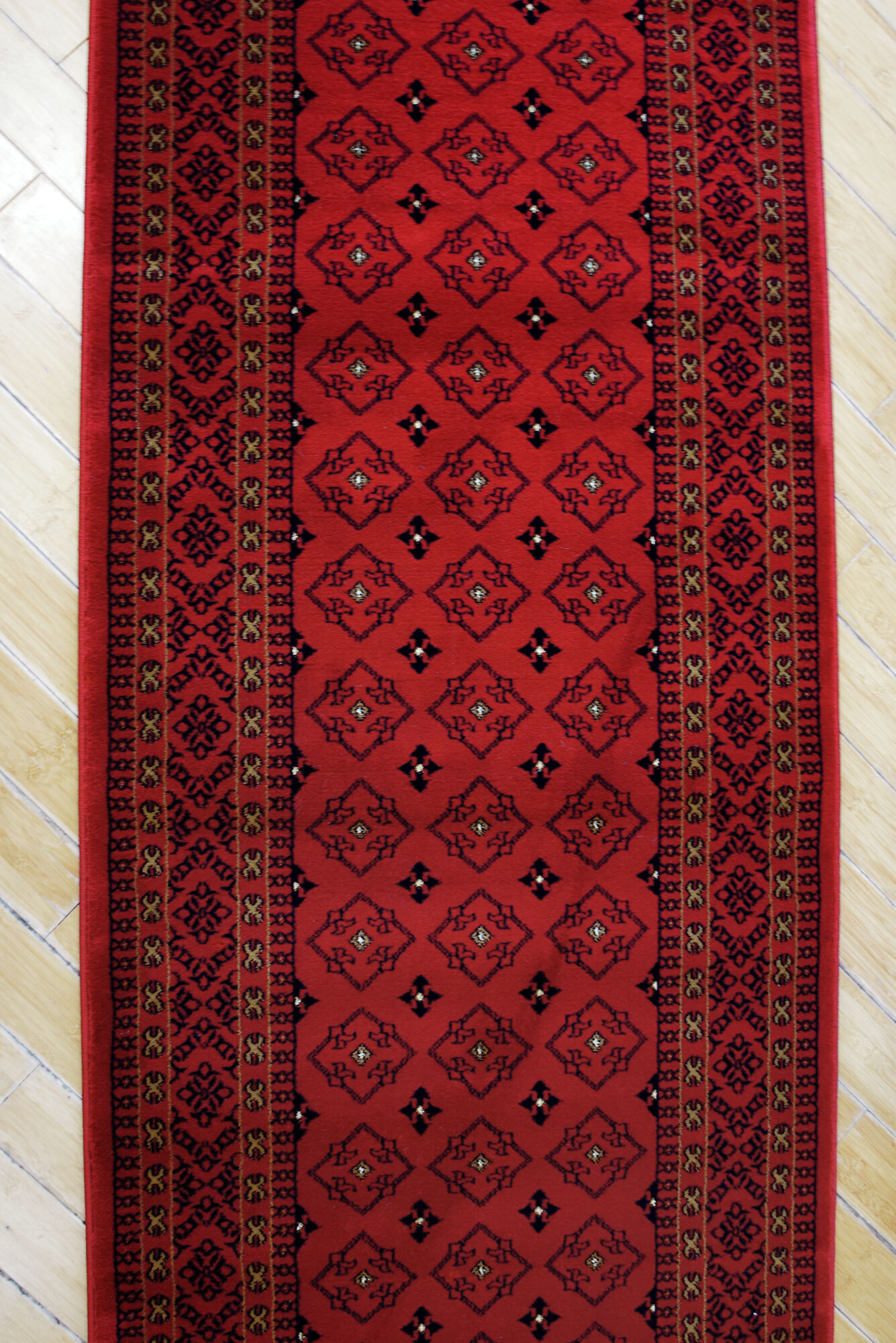 Classic Red Afghan Geometric Rug