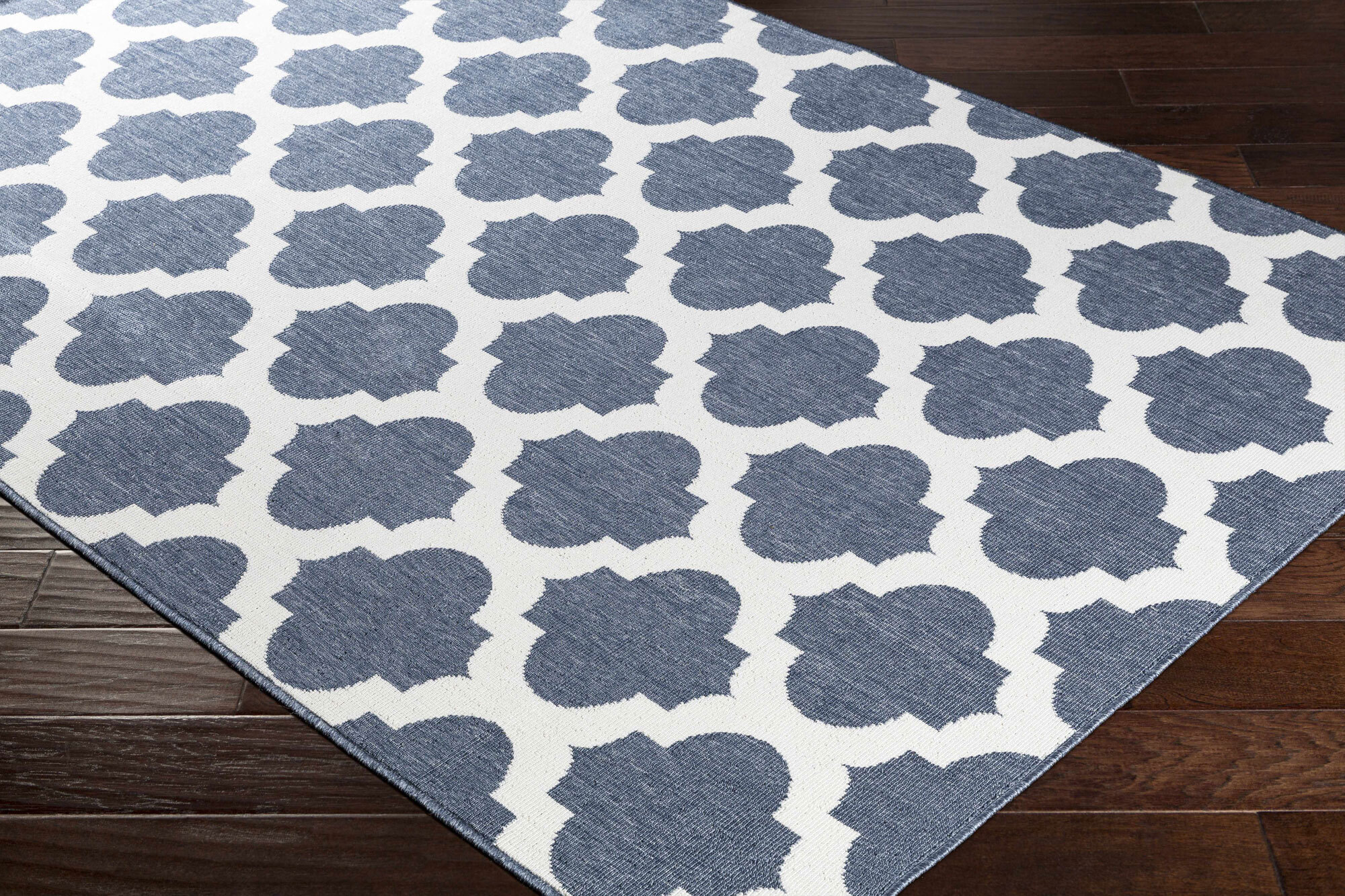 Ambient Blue Outdoor Trellis Rug