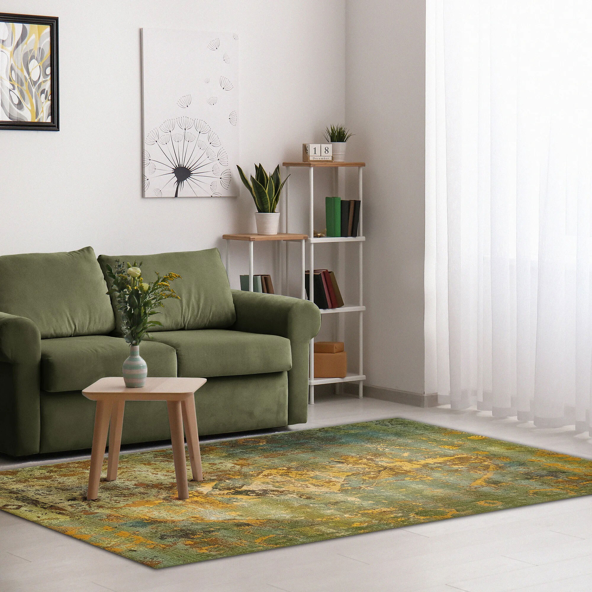 Aperto Transitional Green Rug