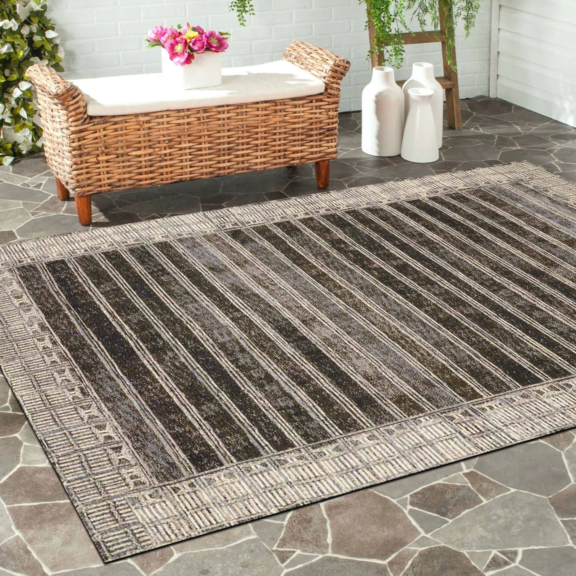 Aperto Striped Flatweave Rug