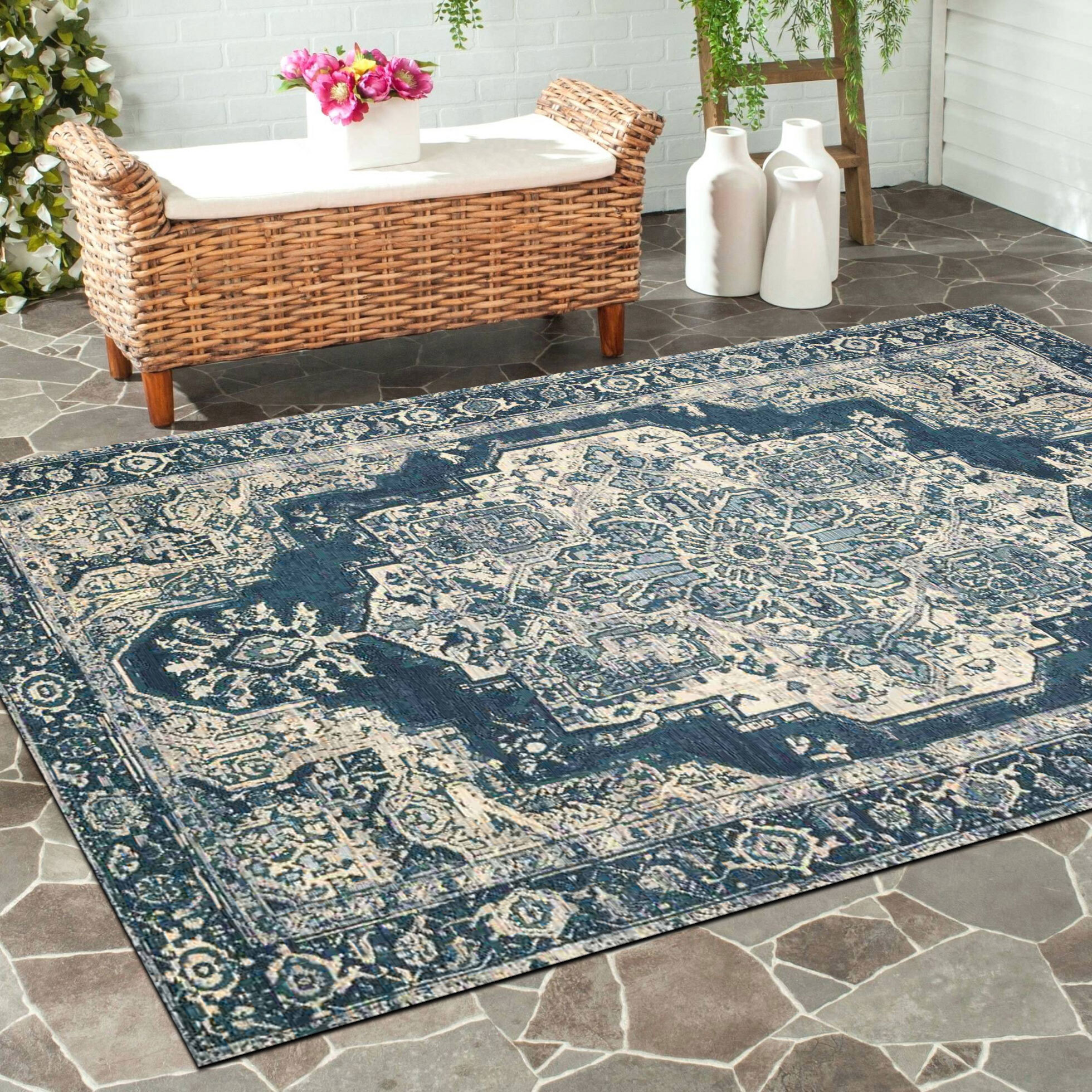 Aperto Blue Medallion Rug