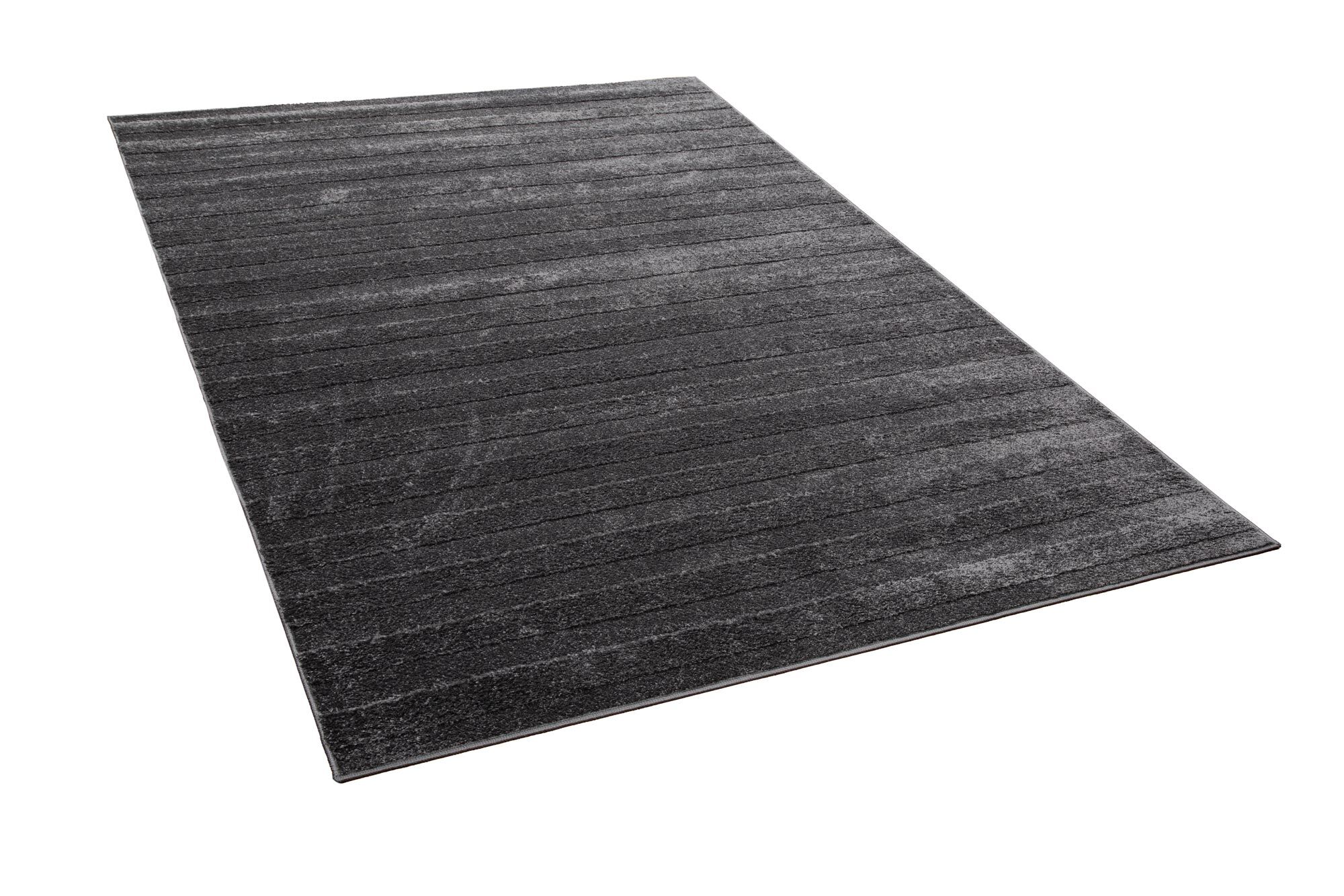 Austin Plain Charcoal Striped Rug