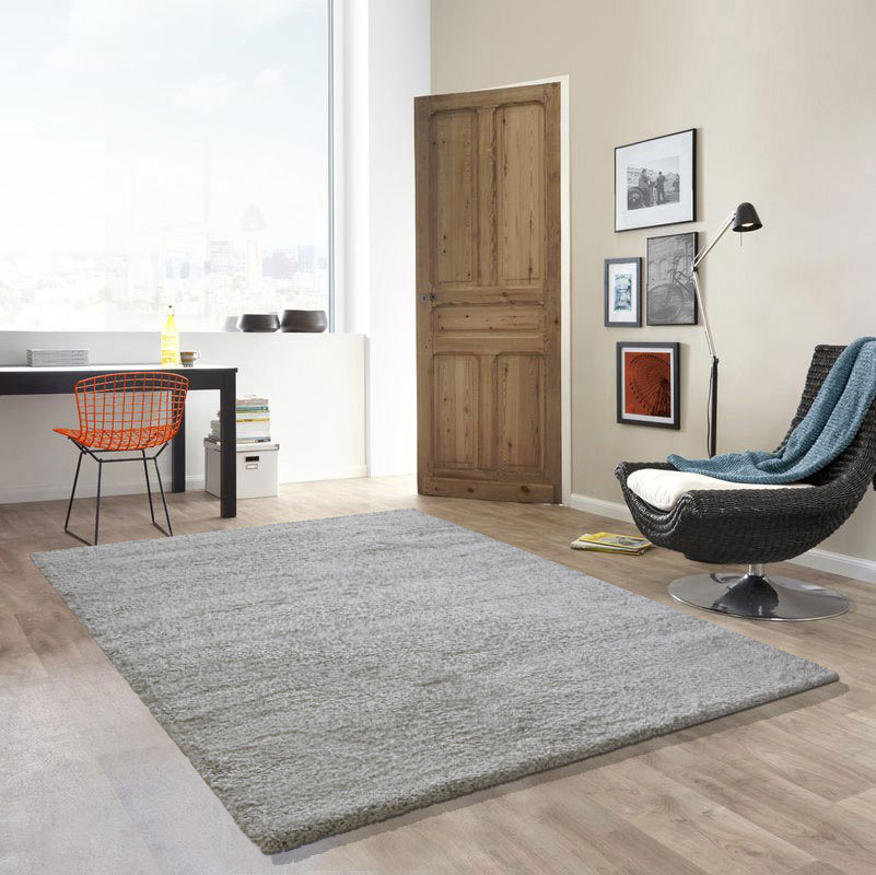 Boston Plain Grey Modern Rug