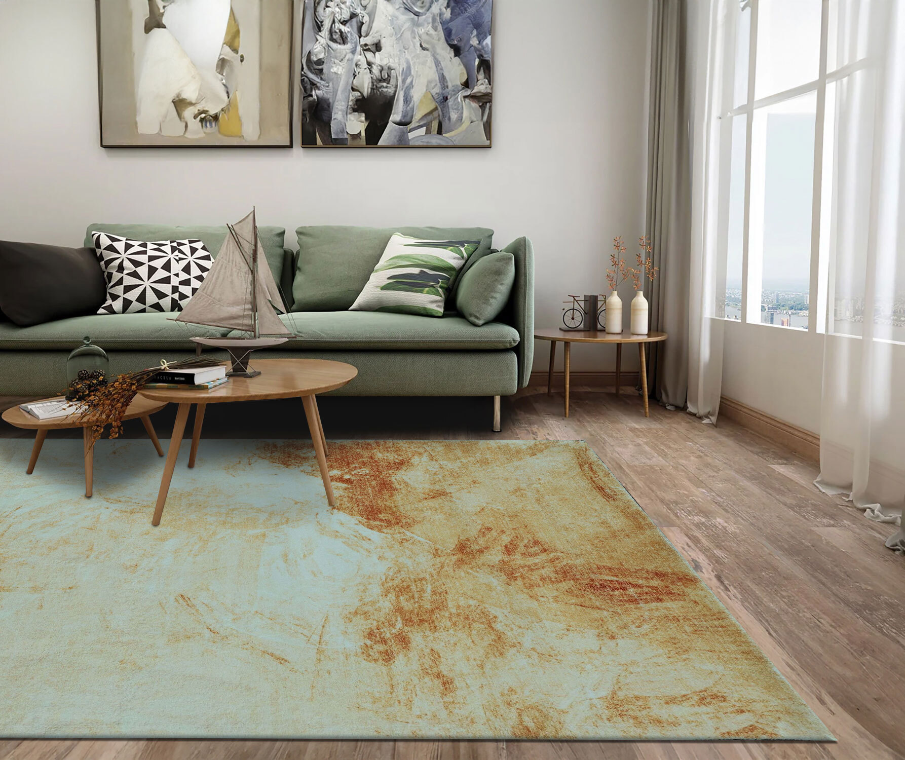 Cato Contemporary Abstract Rug