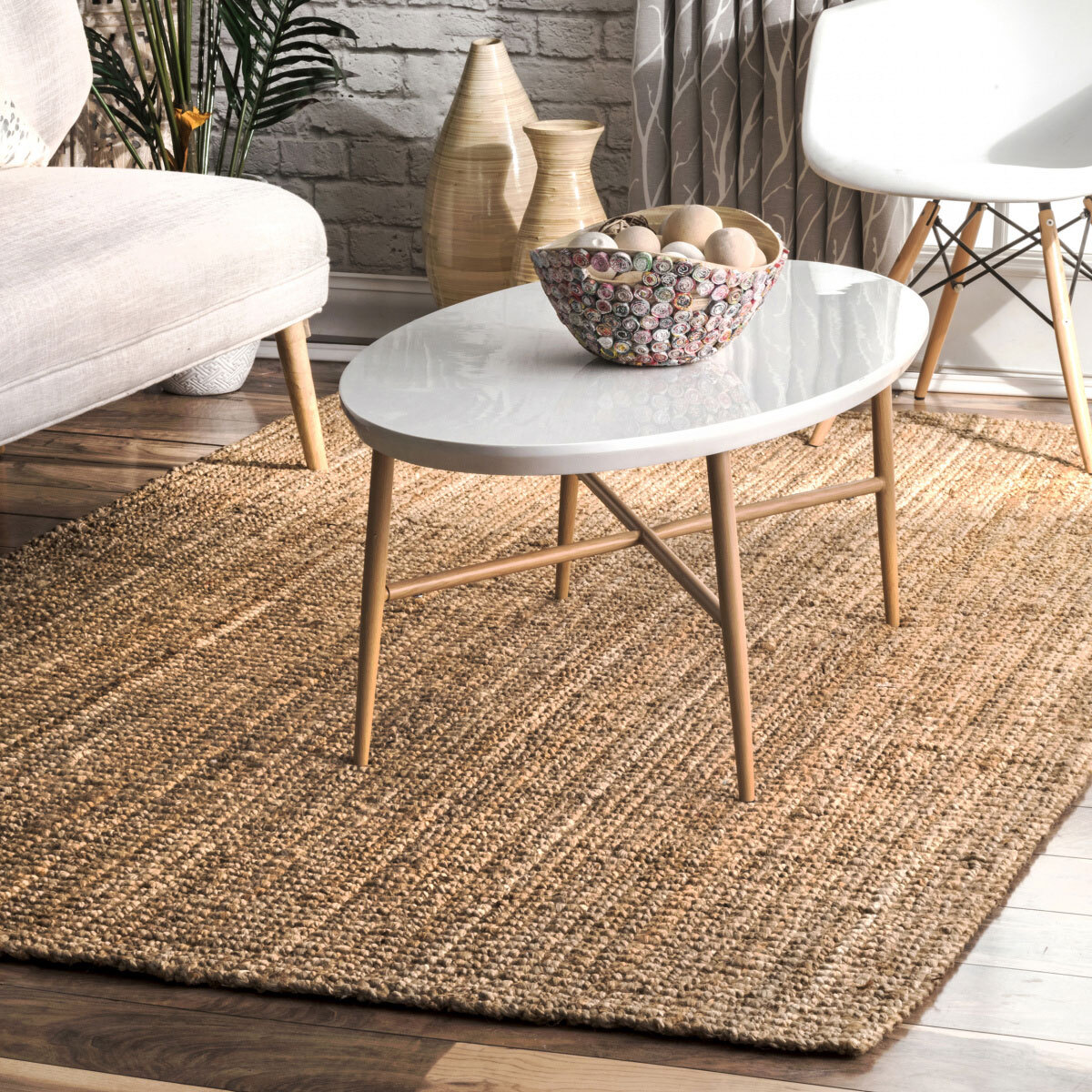 Jolly Hand Woven Jute Rug