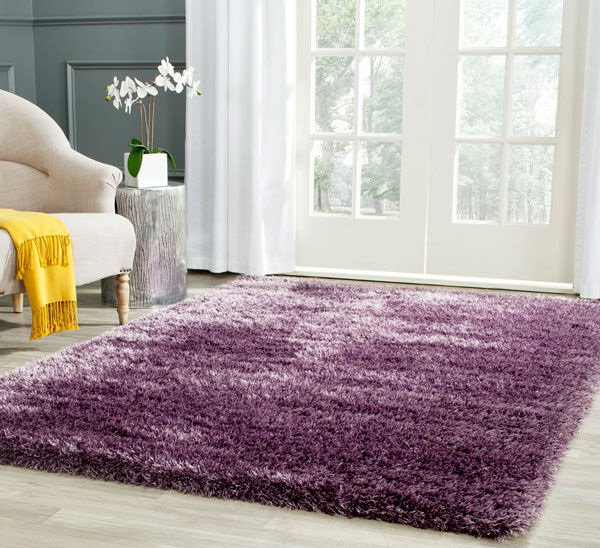 Dream Plain Violet Shaggy Rug