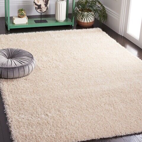 Dream Plain Beige Shaggy Rug