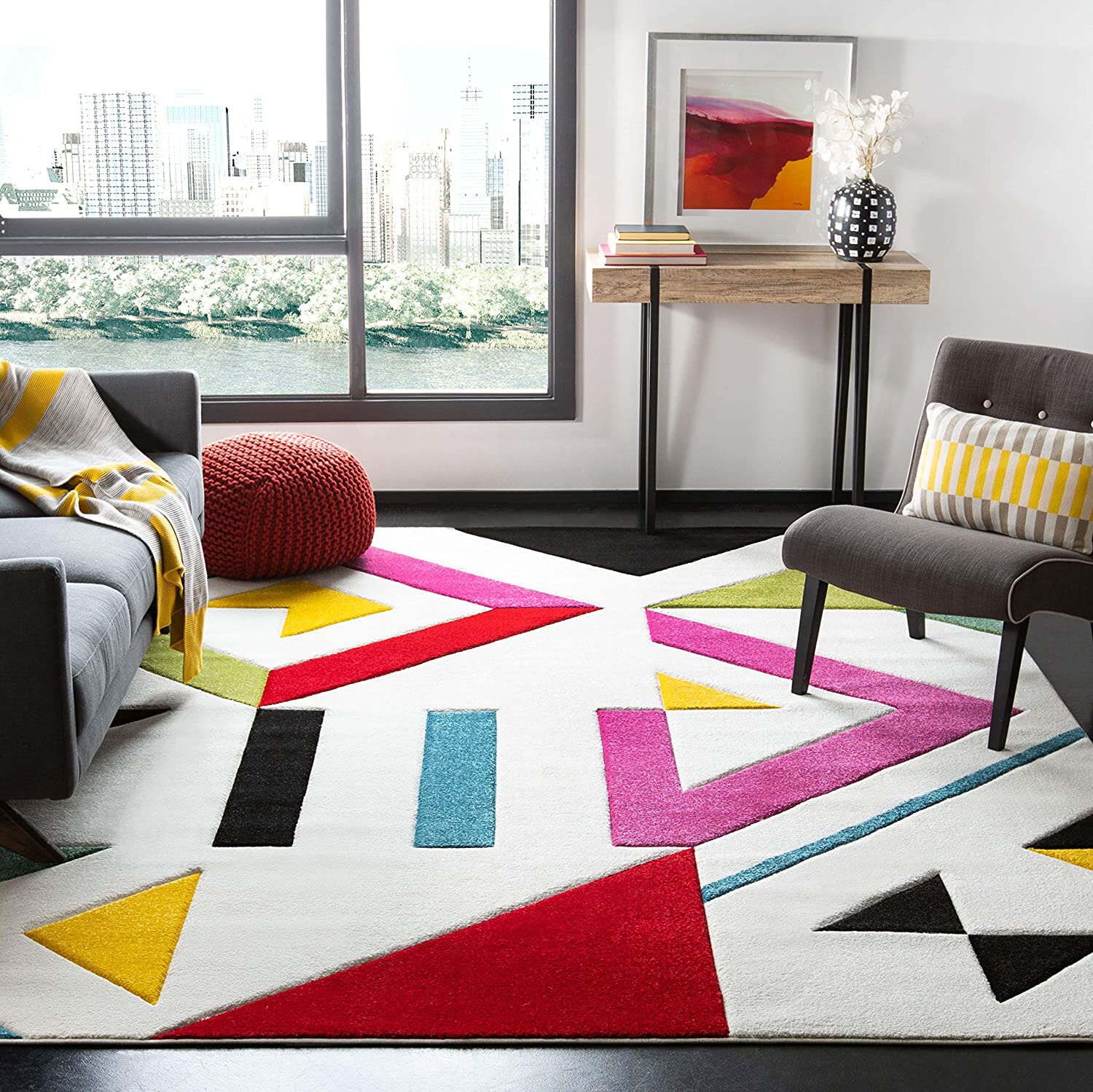 Freya Geometric Modern Rug