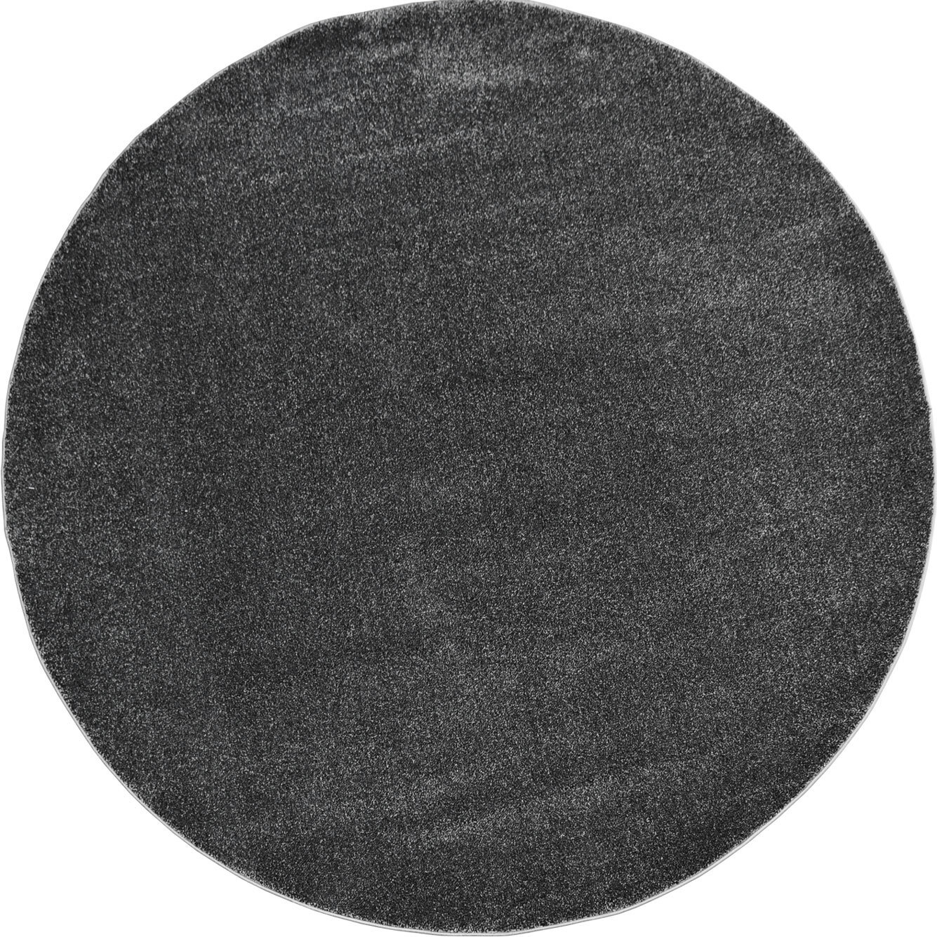 Leo Modern Thick Plain Black Rug