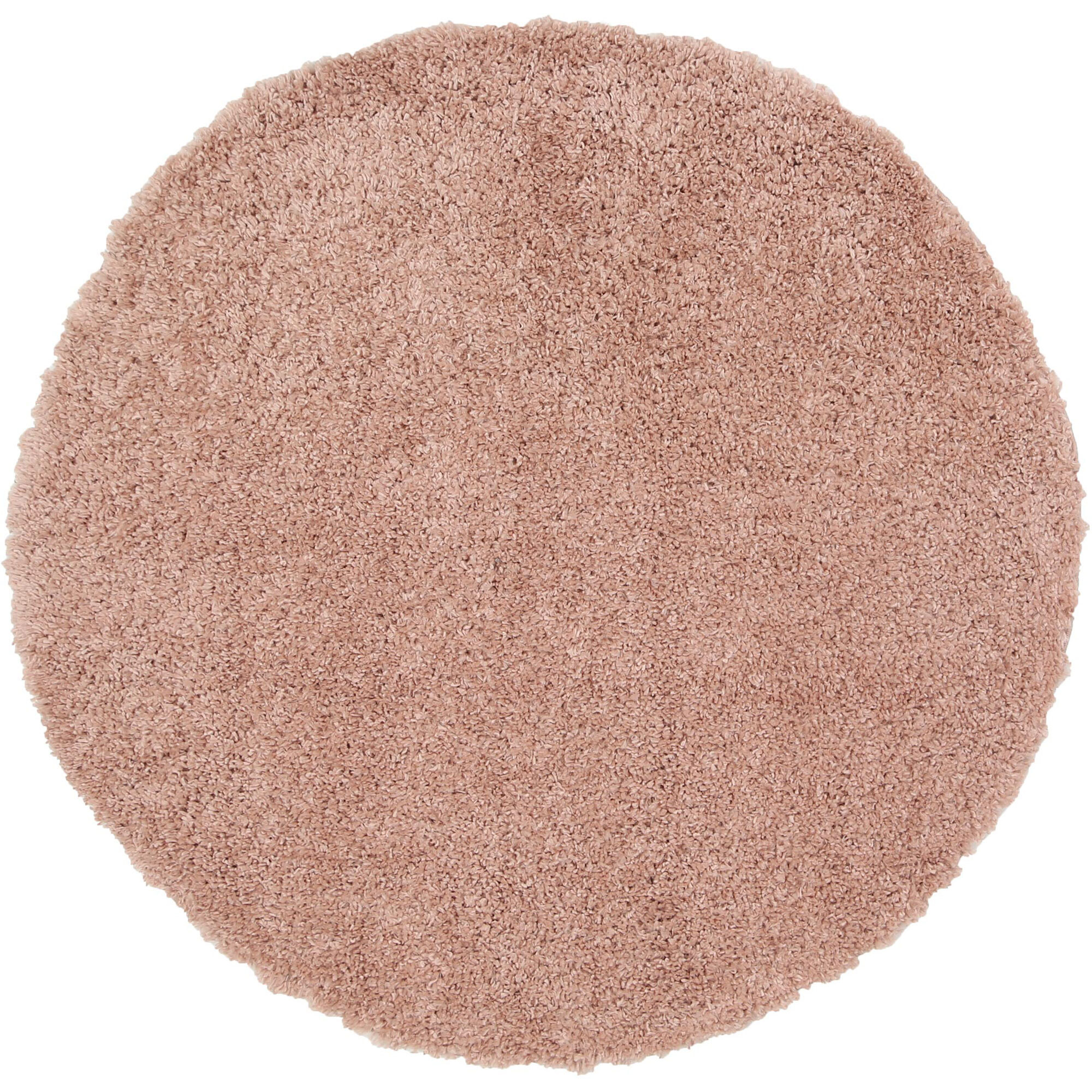 Luis Plain Pink Shaggy Rug