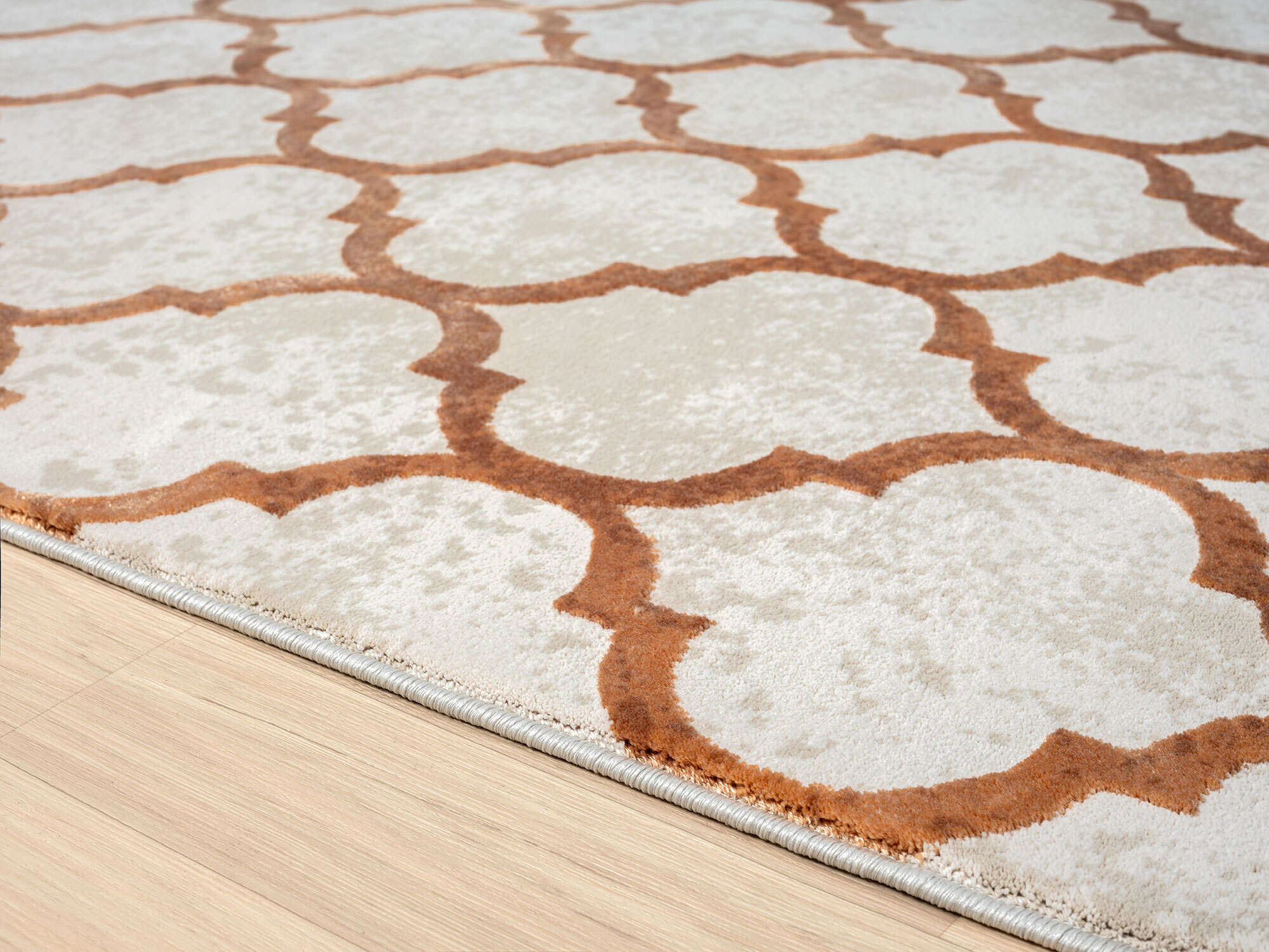 Loren Orange Moroccan Trellis Rug