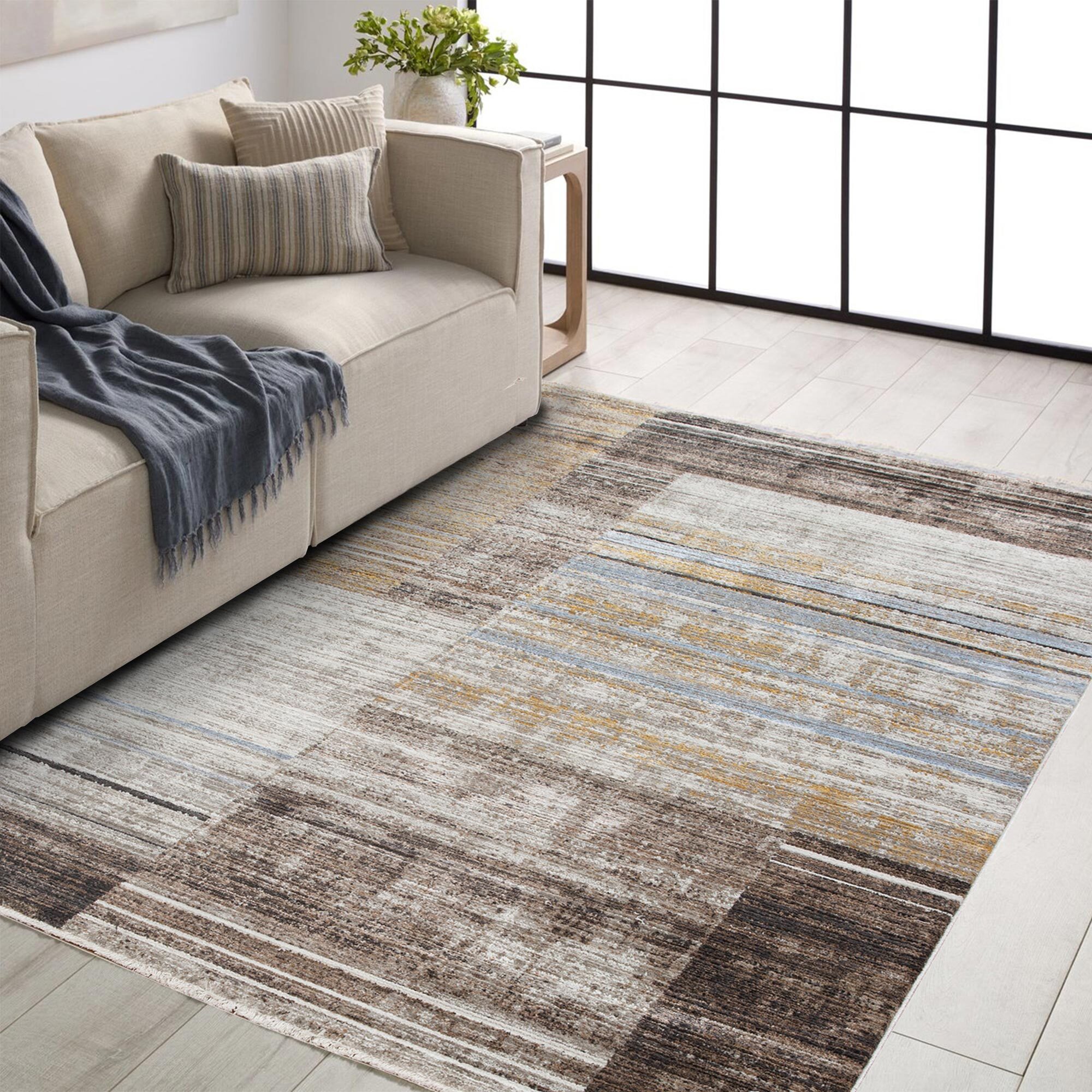 Lukas Contemporary Striped Rug