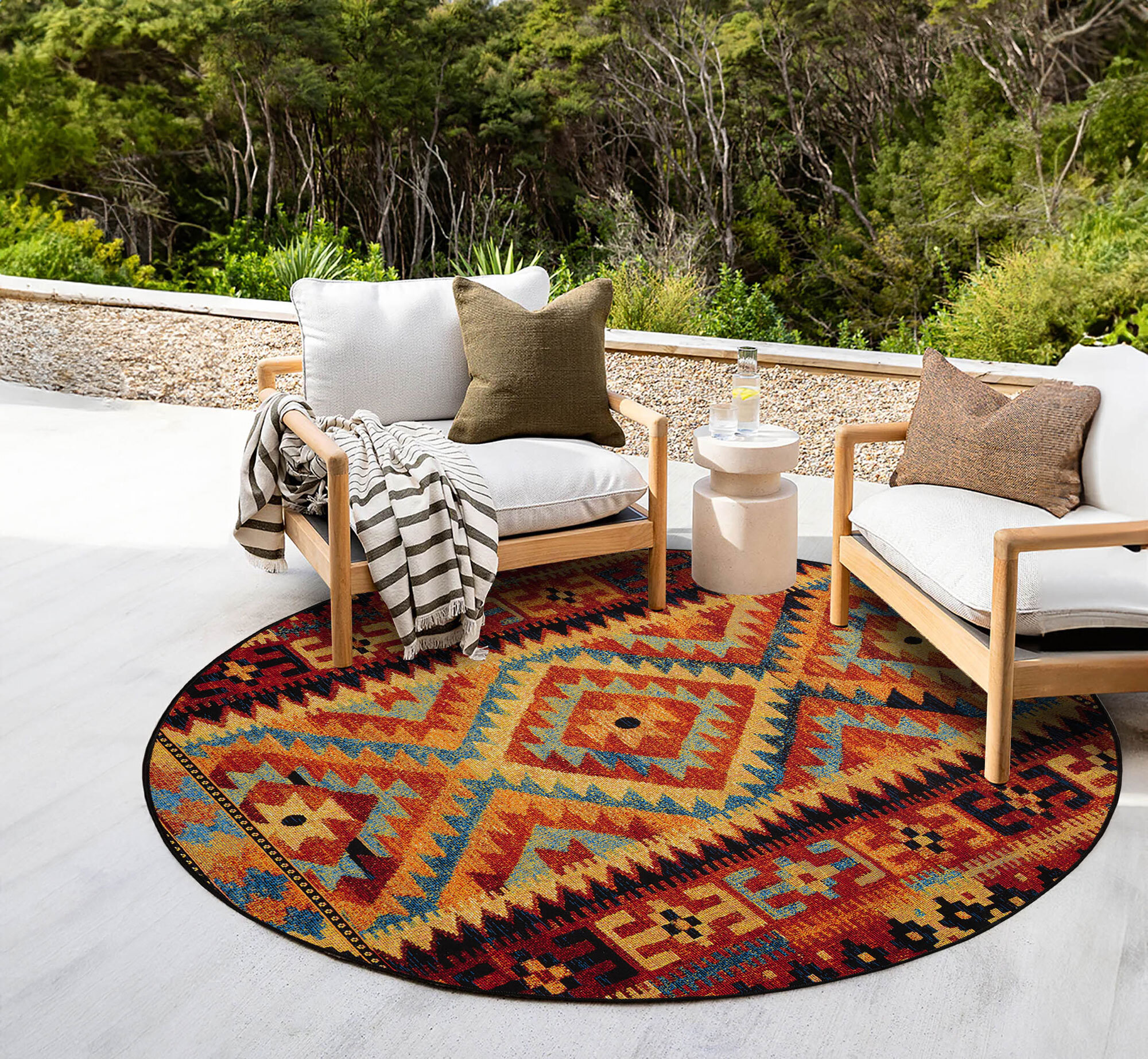 Mystique Round Outdoor Rug