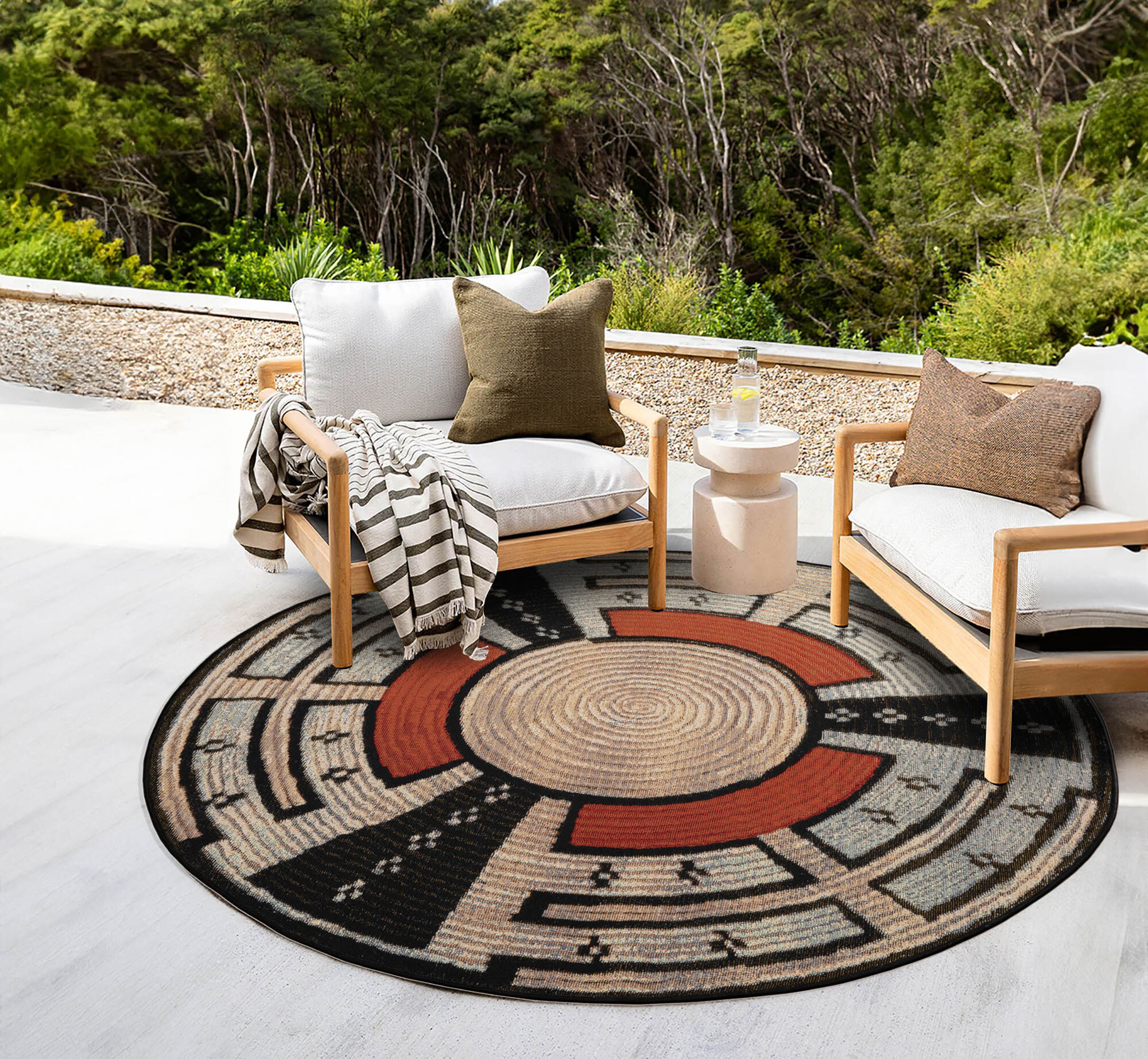 Mystique Geometric Round Rug