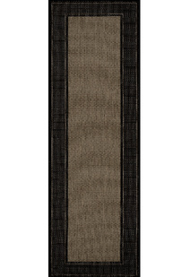 Soleil Black Border Flatweave Rug