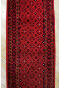 Classic Red Afghan Geometric Rug