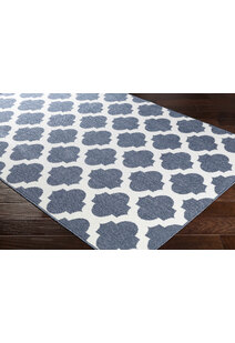 Ambient Blue Outdoor Trellis Rug