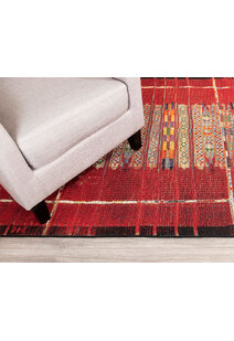 Aperto Red Tribal Pattern Rug