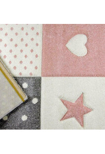 Charlie Hearts & Stars Kids Rug