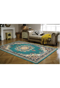 Gil Traditional Blue Medallion Rug