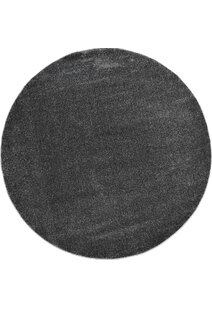 Leo Modern Thick Plain Black Rug