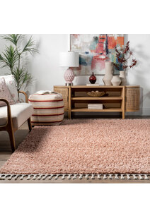 Lucy Pink Moroccan Tassel Rug