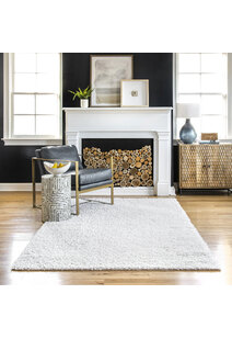 Luis Plain Cream Shaggy Rug