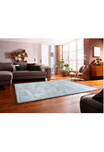 Levis Plain Blue Thick Shaggy Rug