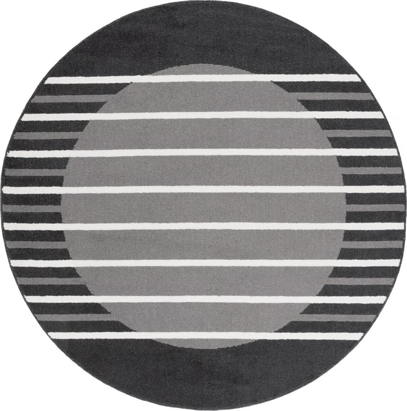 Alfa Modern Striped Border Rug