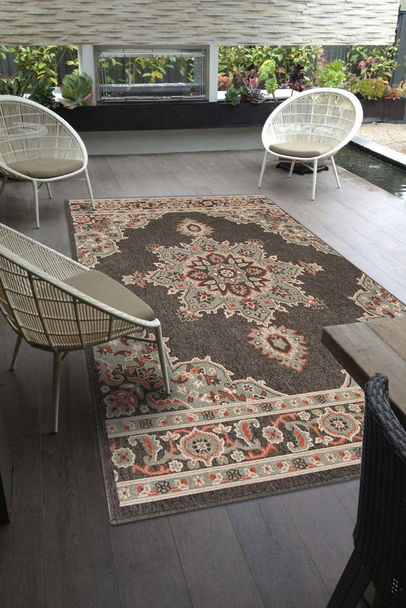 Ambient Brown Medallion Rug