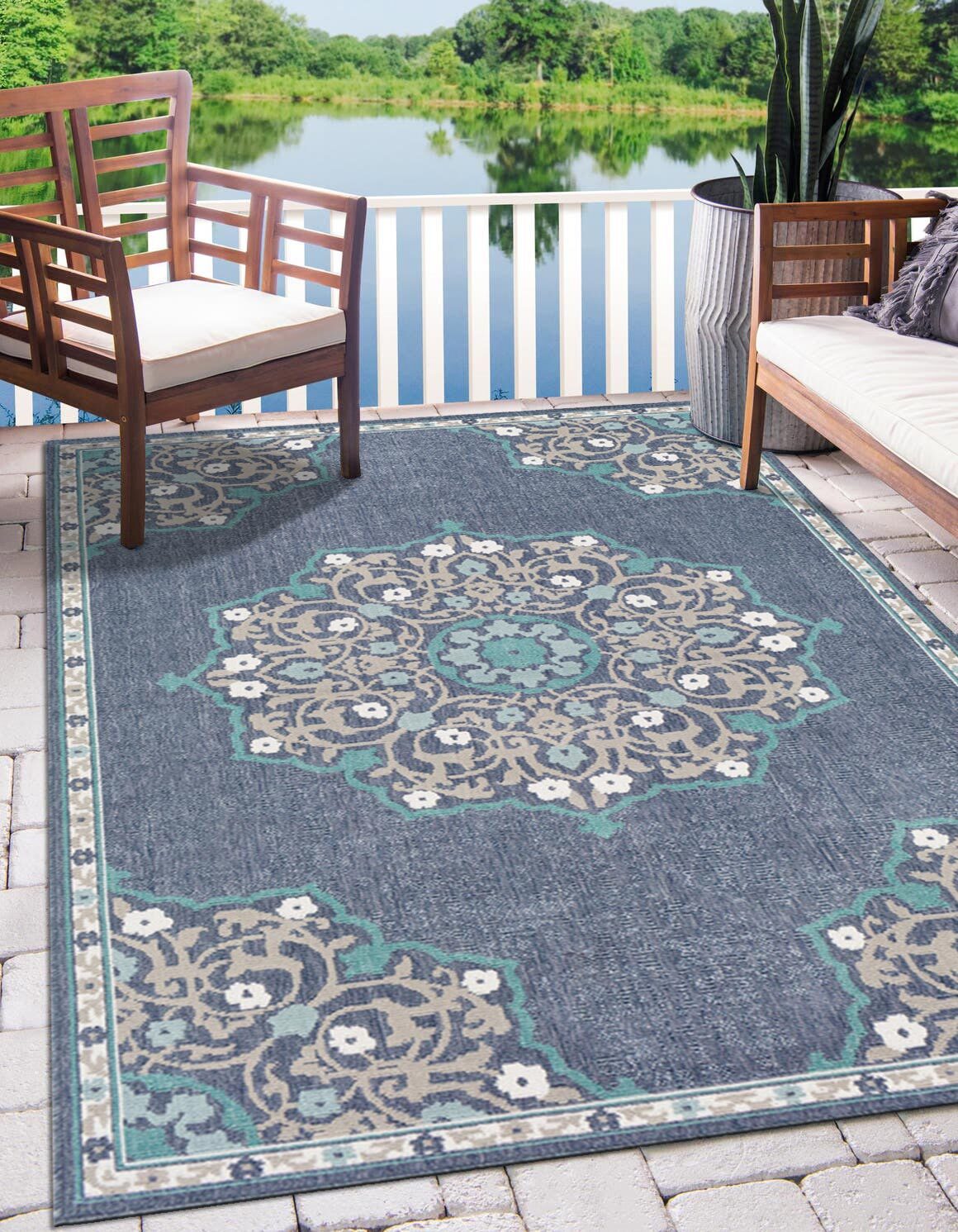 Ambient Medallion Outdoor Rug