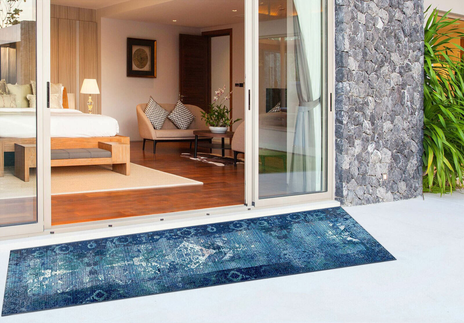 Aperto Transitional Blue Rug