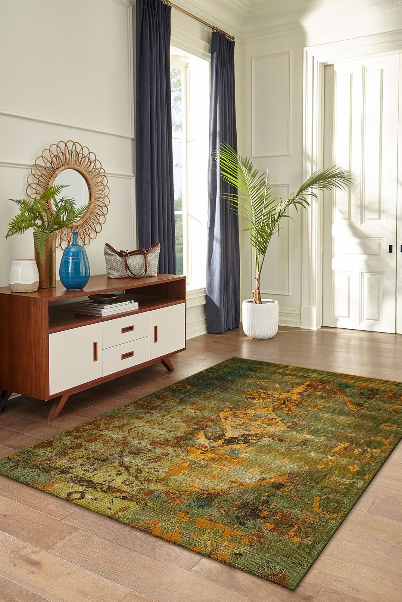 Aperto Transitional Green Rug