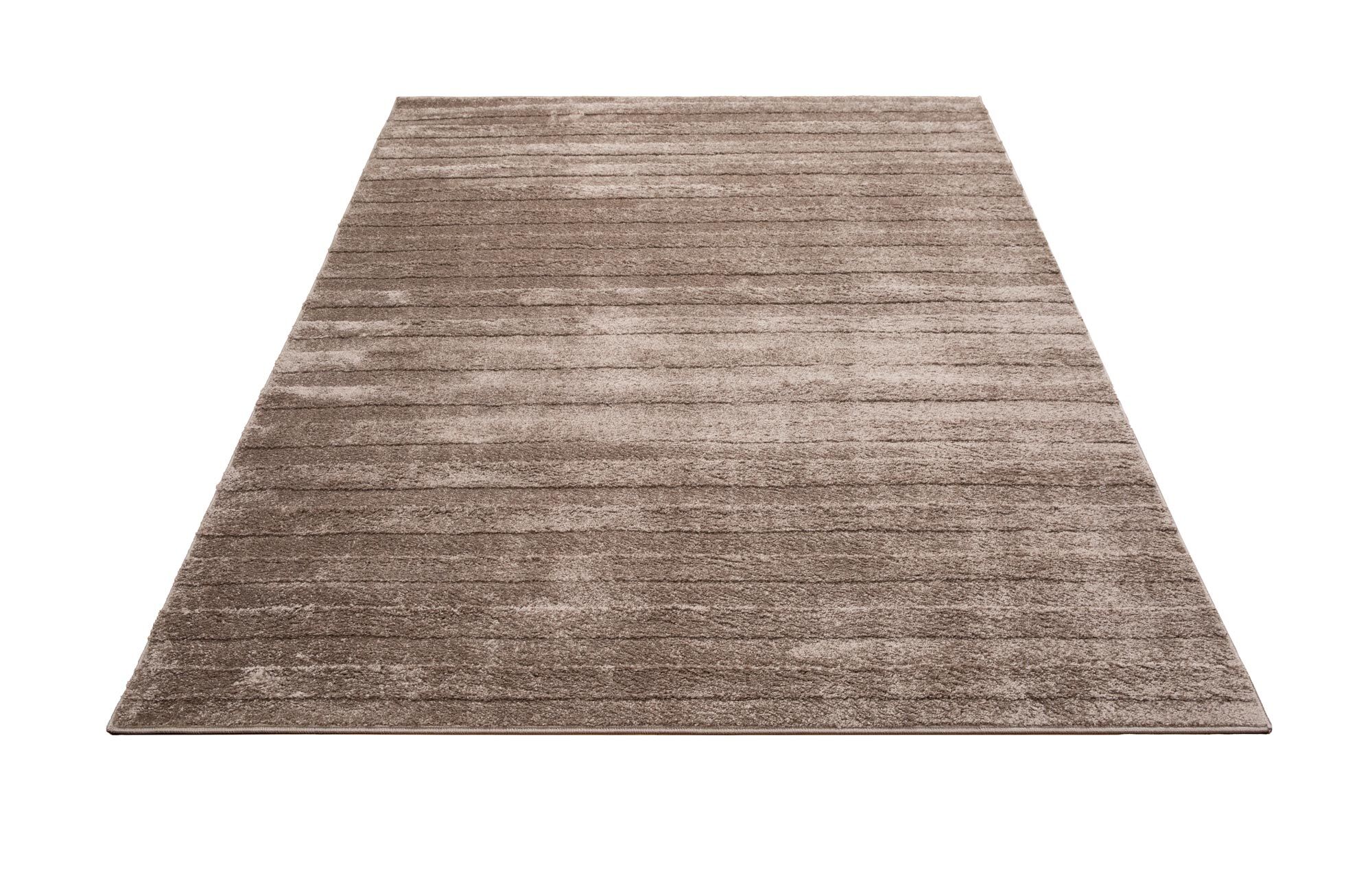 Austin Plain Brown Striped Rug