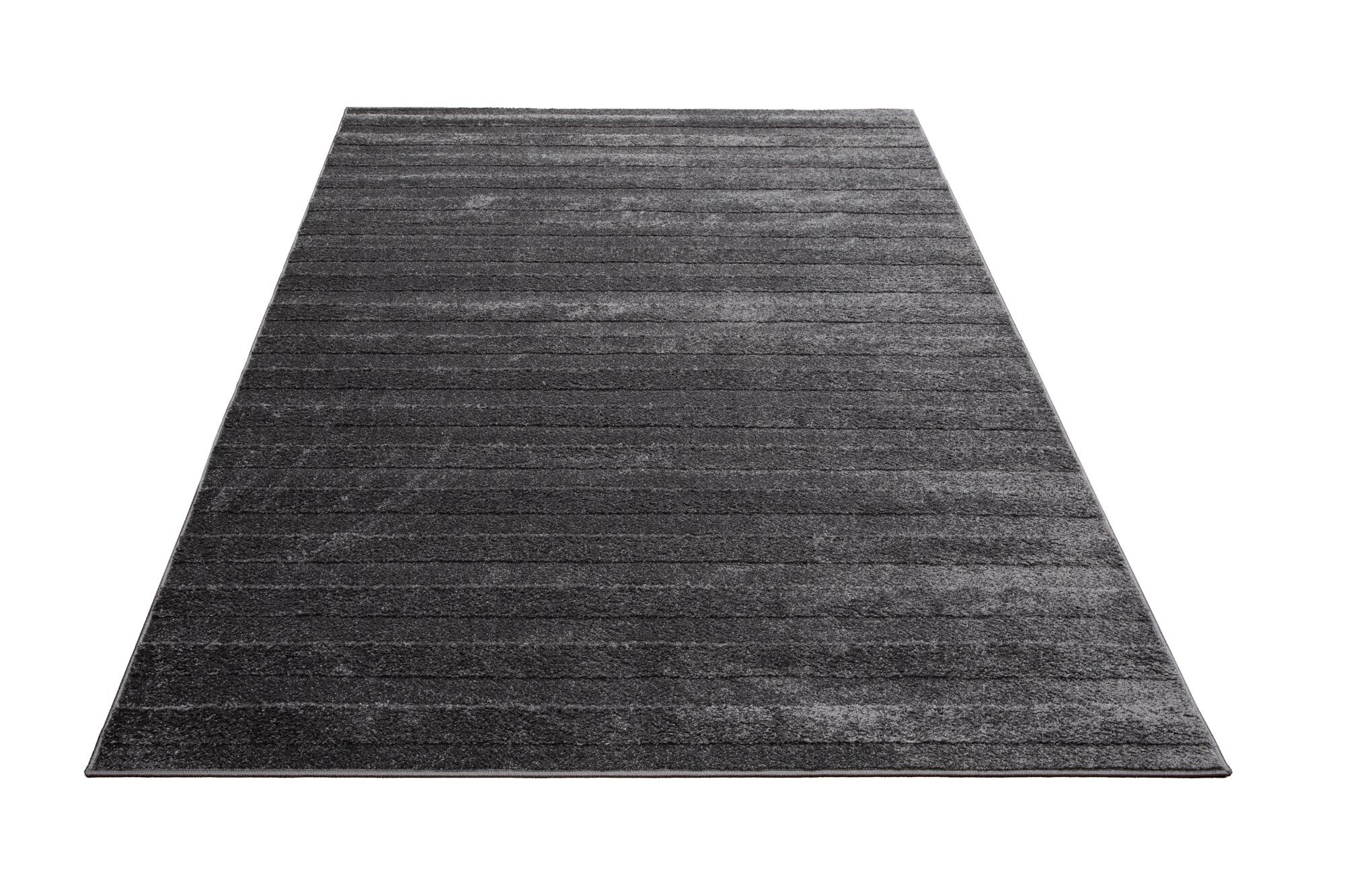 Austin Plain Charcoal Striped Rug