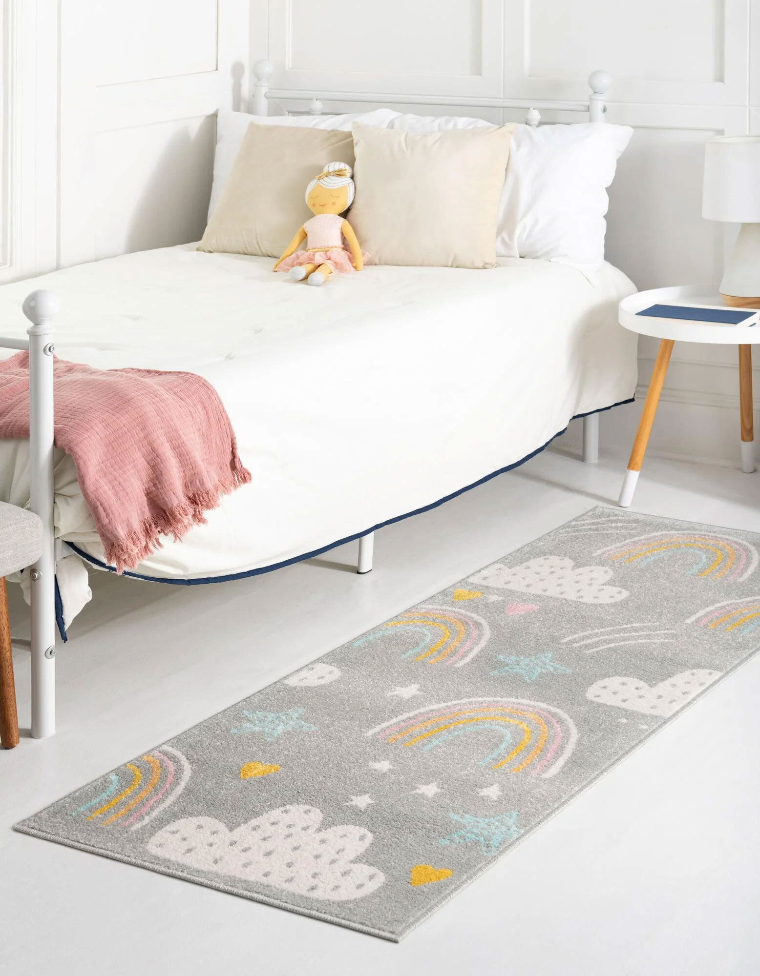 Candy Rainbow & Clouds Kids Rug