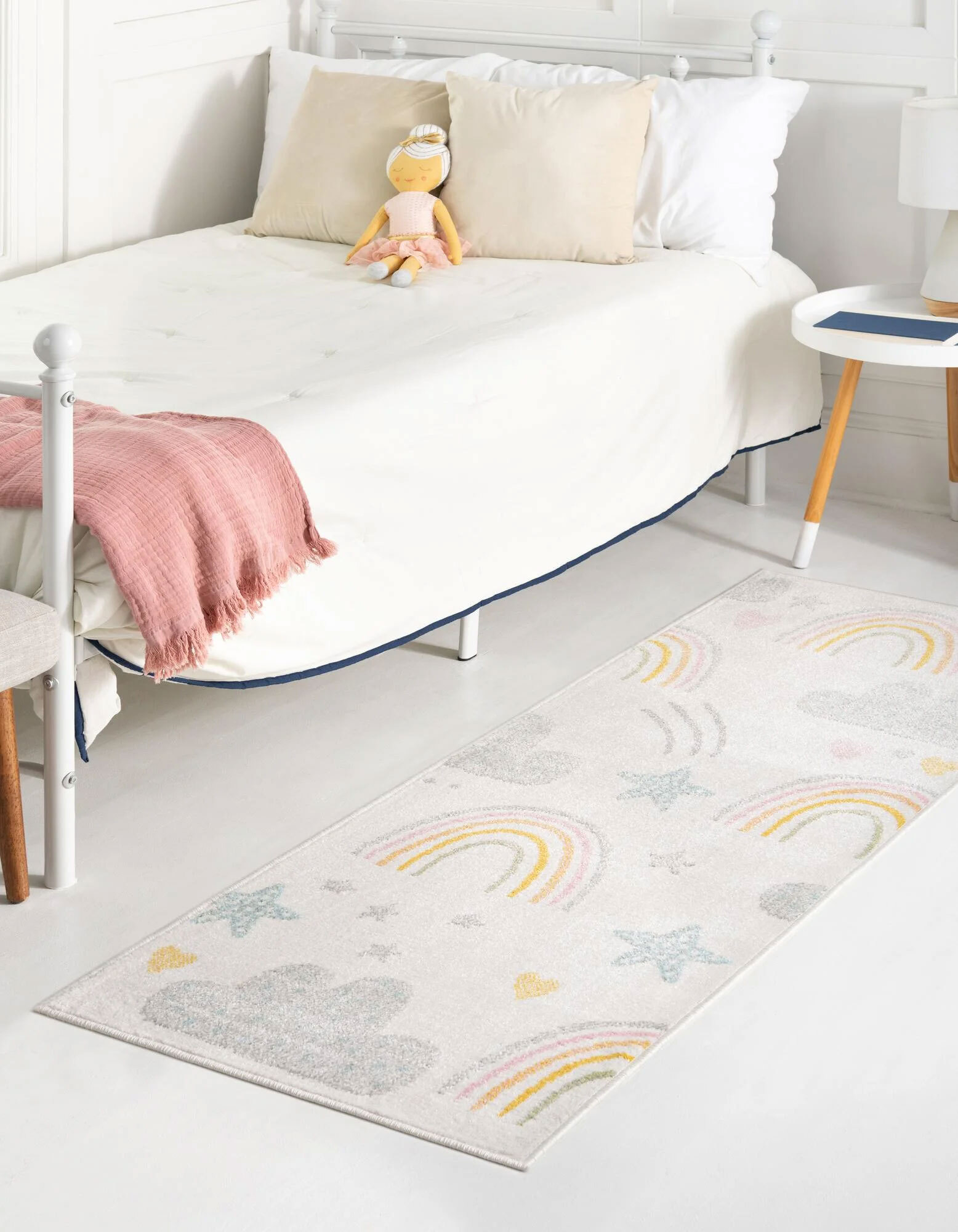 Candy Rainbow & Clouds Kids Rug