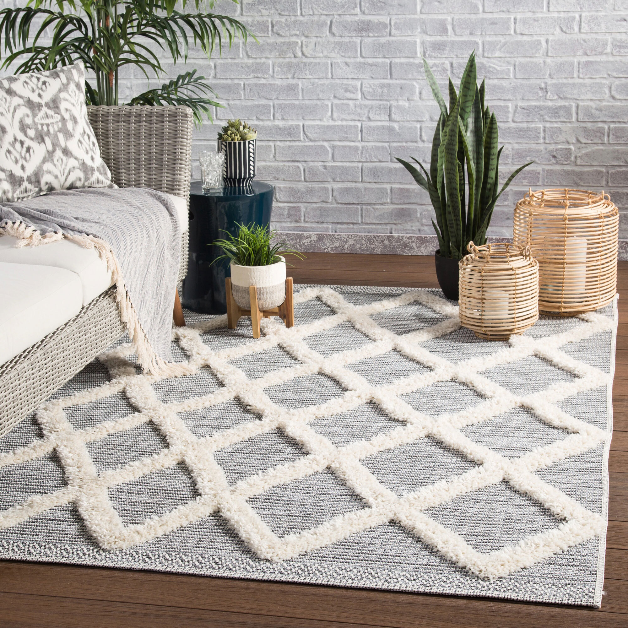 Evan Moroccan Trellis Pattern Rug