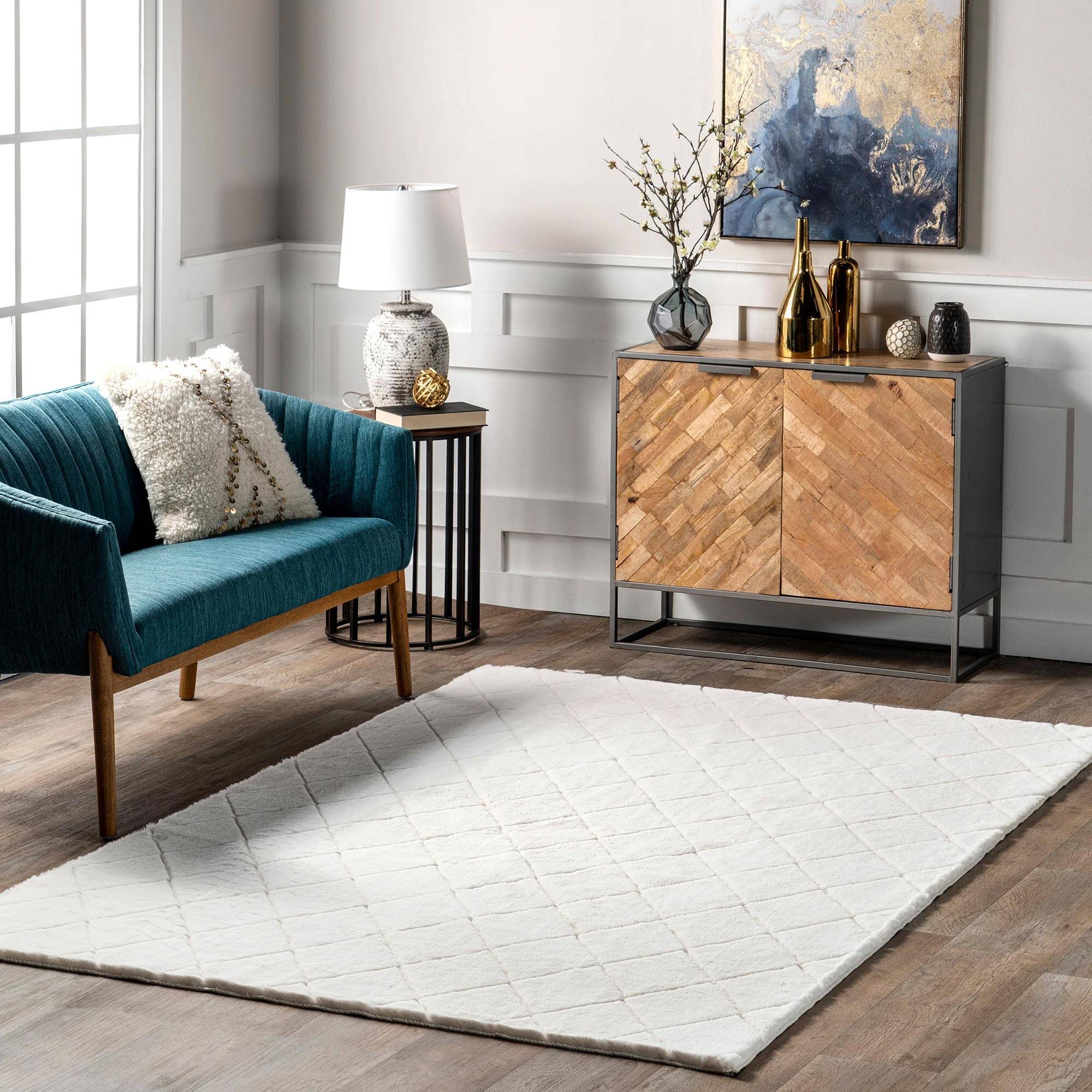 Jessa Washable Trellis Rug