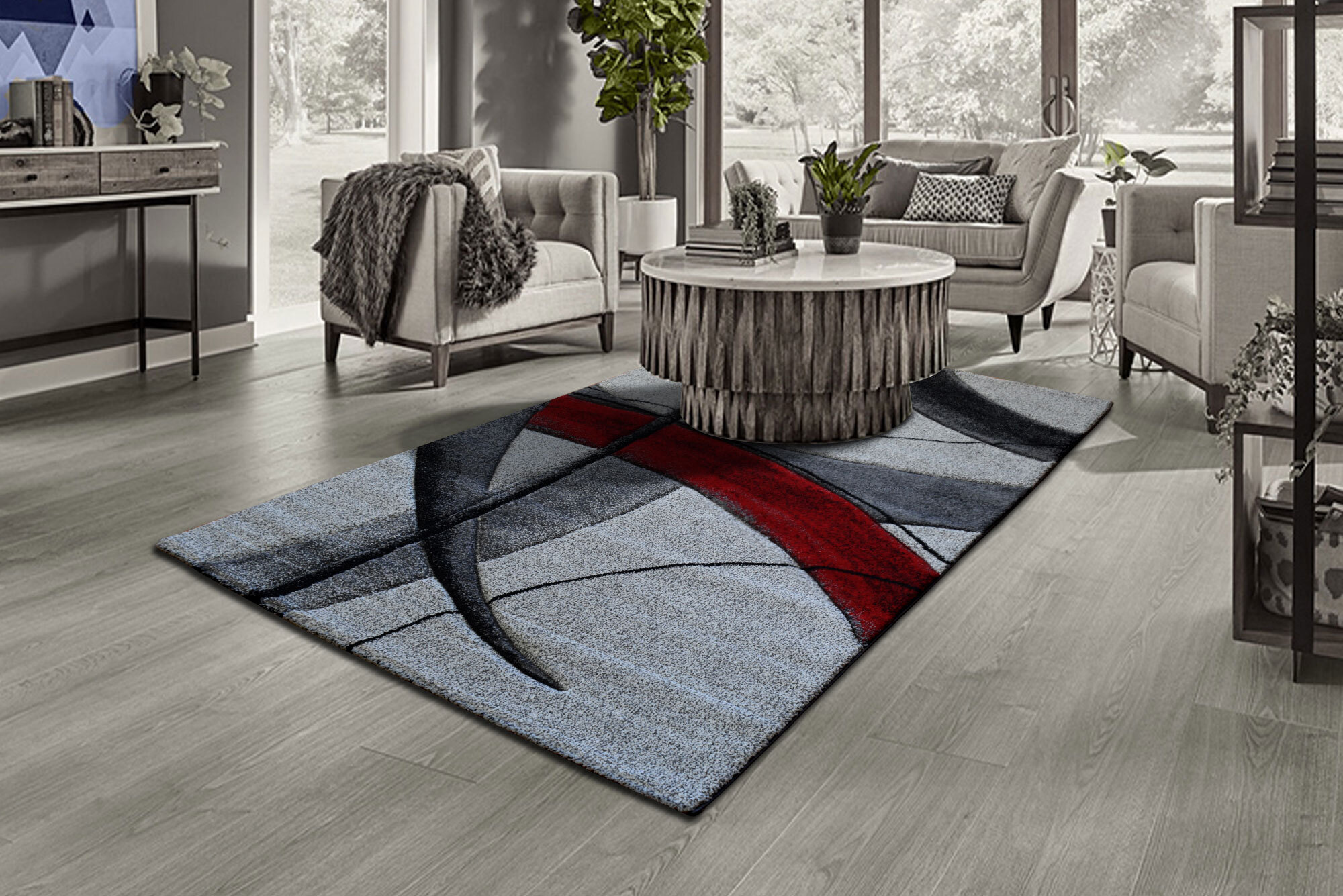 Lucia Modern Carved Abstract Rug