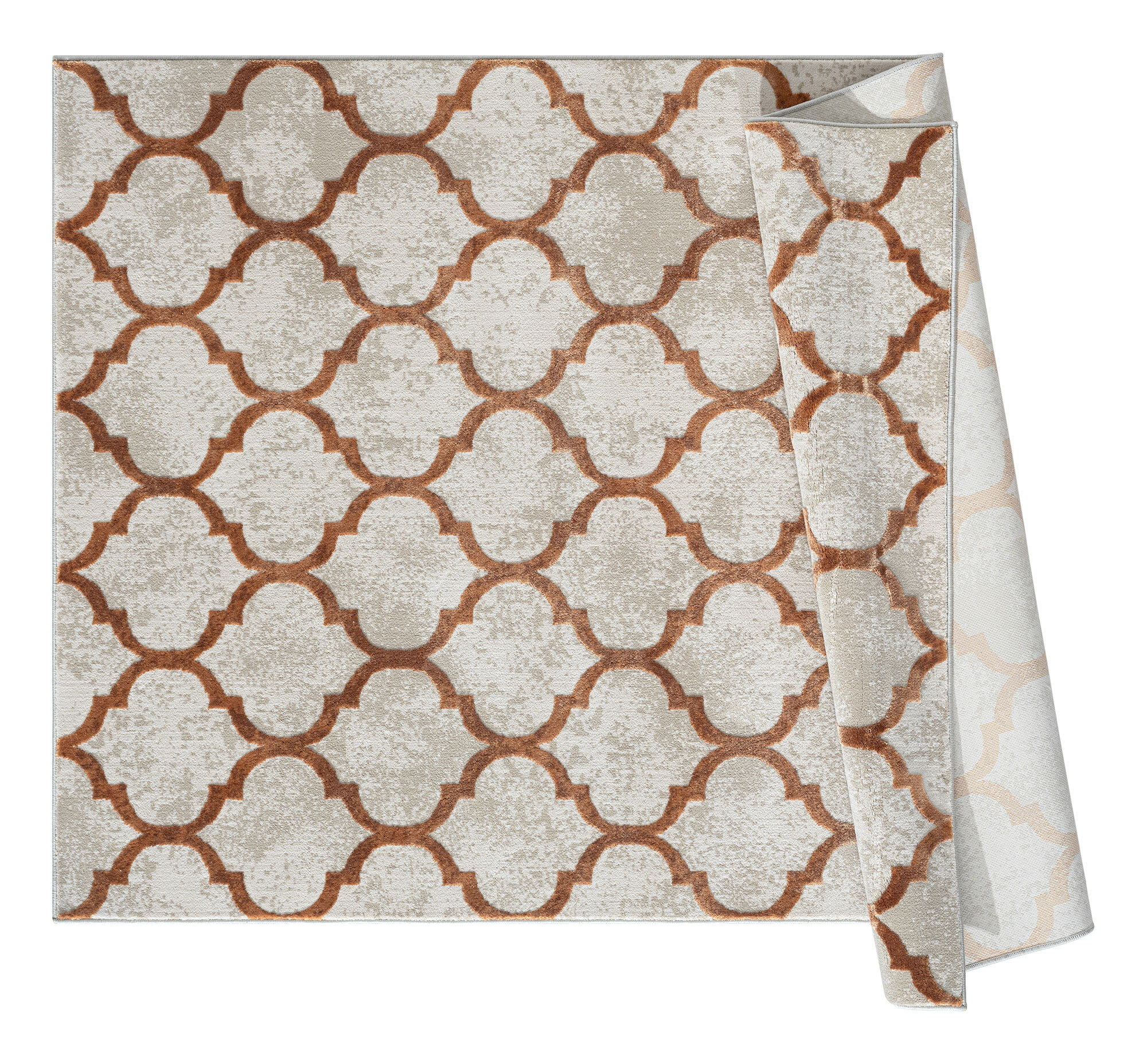 Loren Orange Moroccan Trellis Rug