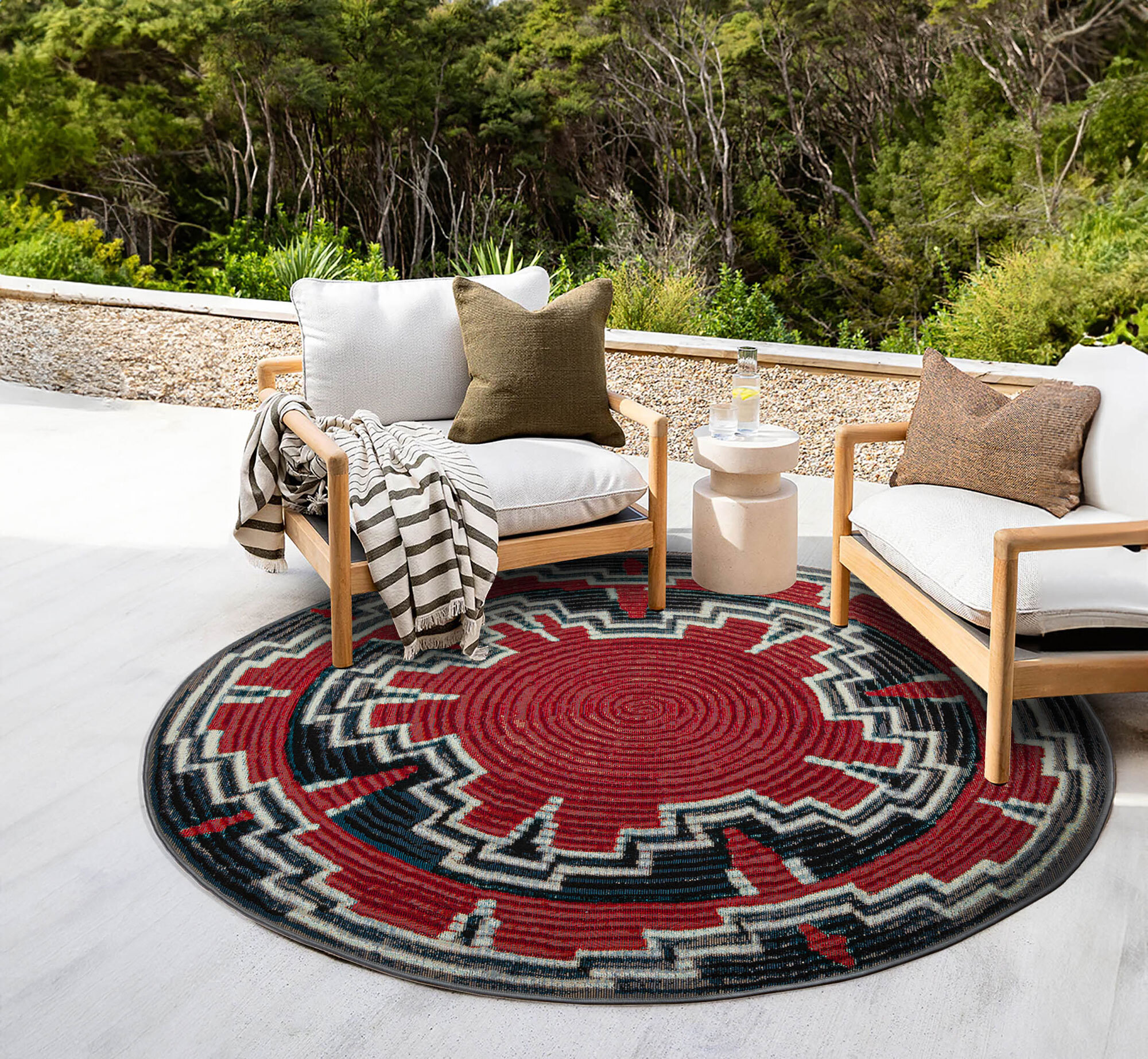 Mystique Round Tribal Rug