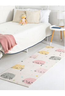 Candy Cat Face Kids Rug