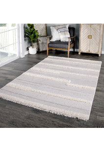 Evan Striped Multi Textured Rug