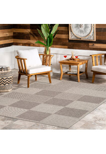 Mika Square Pattern Outdoor Rug