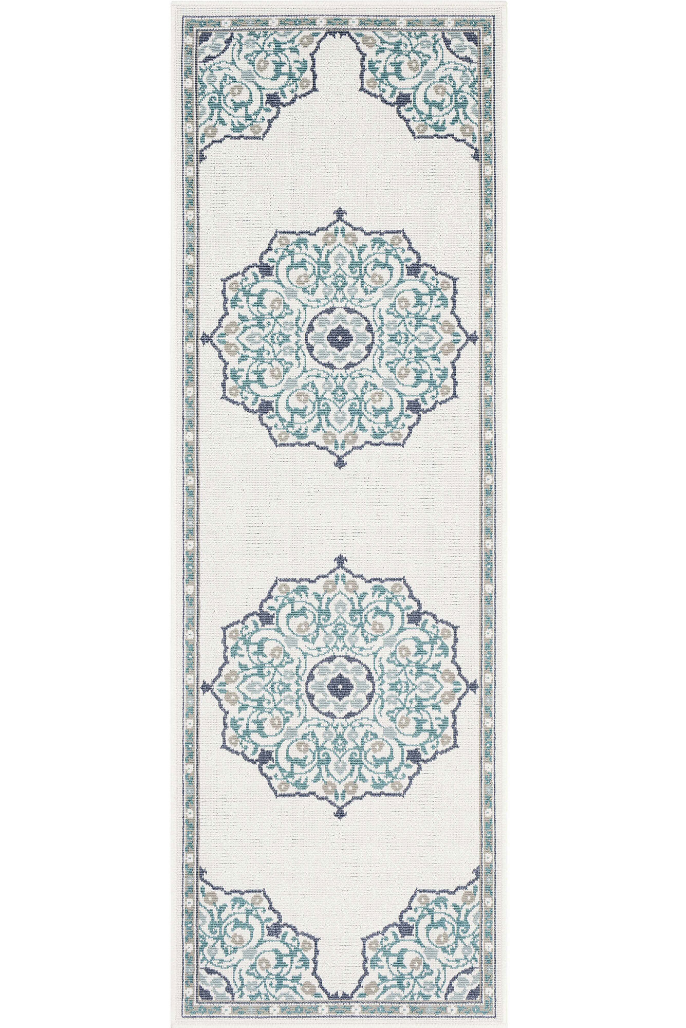 Ambient Ivory Floral Outdoor Rug