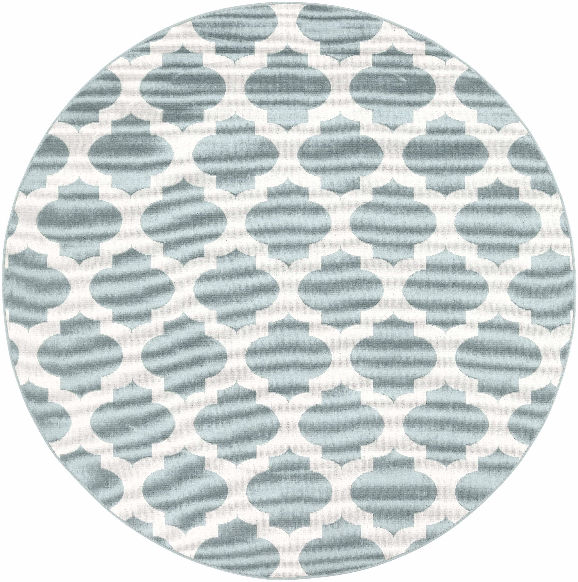 Ambient Teal Trellis Outdoor Rug